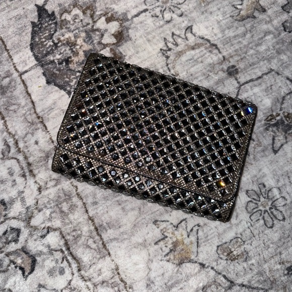 Handbags - Black Studded Clutch